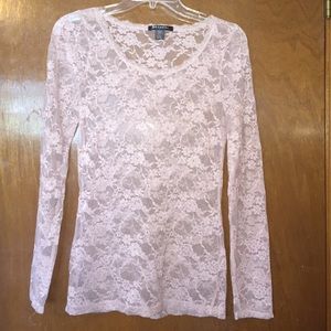 Sheer lace long sleeve