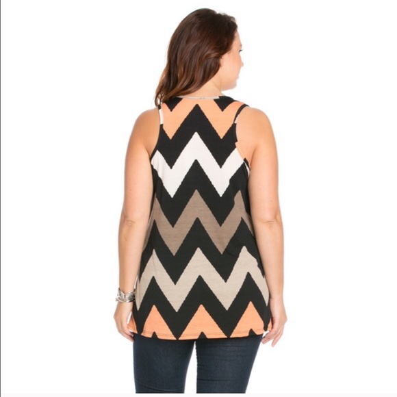 PLUS Size Chevron Tunic - Picture 3 of 3