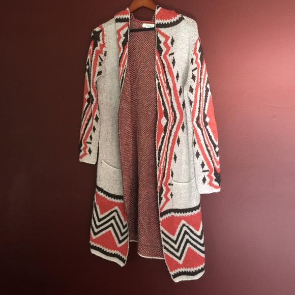 Sun&Shadow hooded duster sweater