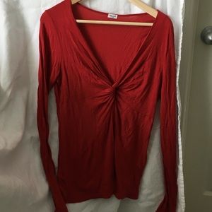 Red Splendid Tied Knot shirt