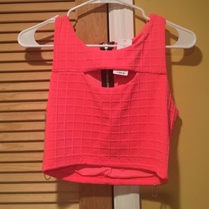 Hot pink crop top