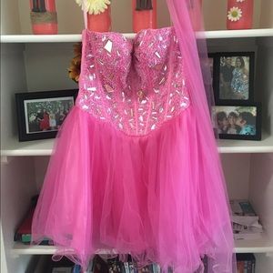 Hot pink homecoming dress