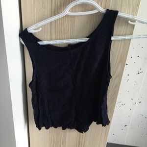 Navy blue cropped tank