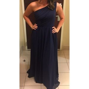 Navy Floor Length Formal Gown