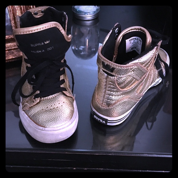 Supra gold high tops size 12