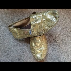 Gold Sparkly Toms