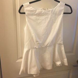 BR white peplum