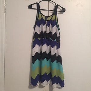 Chevron stripe dress