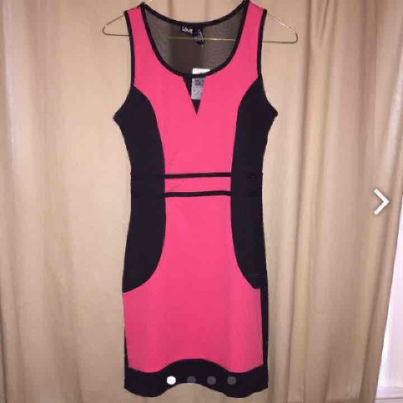 Pink & Black fitted dress