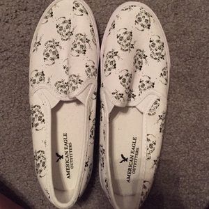 American Eagle Slip On Skull Shoes