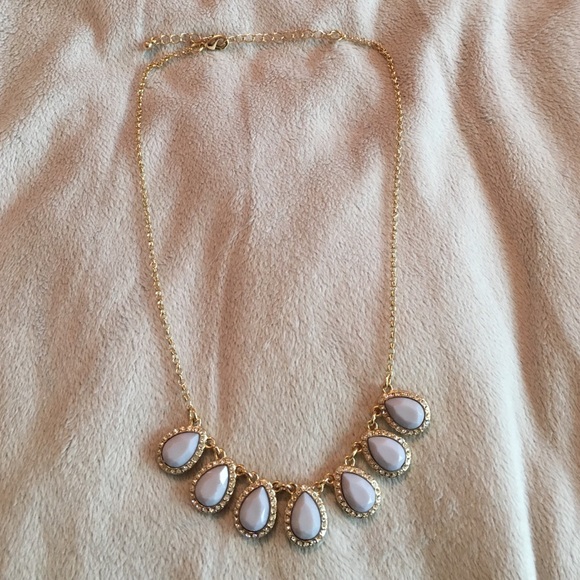 Purple and Gold Statement Necklace