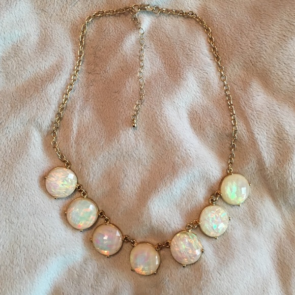 Opal and Gold Statement Necklace