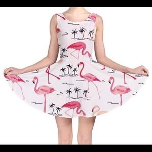 Flamingo print dress