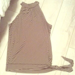Michael Kors Soft stripped halter top