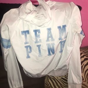 Love pink rain jacket