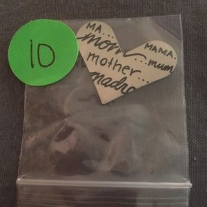 Origami owl locket plate heart shaped