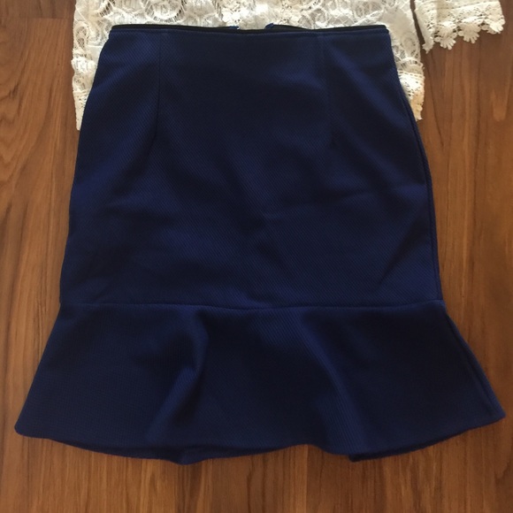 Blue peplum Skirt