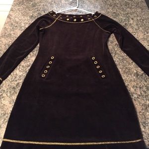 Boston Proper velour dress. Size Small. Black.