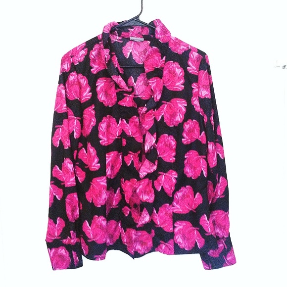 Large-print Floral Blouse