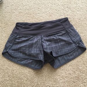 Grey Plaid Lululemon Shorts