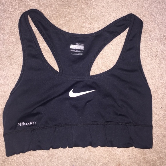 Black Nike sports bra