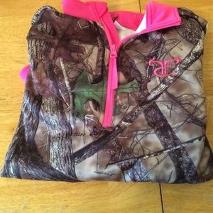 Camo half zip jacket