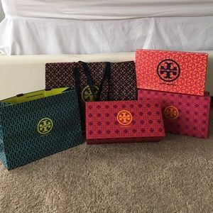 Tory Burch Shopping Bags and Shoe boxes