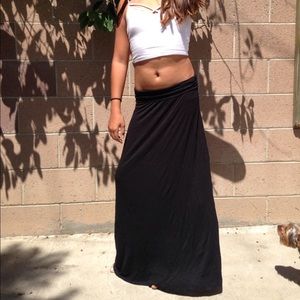 Black maxi skirt