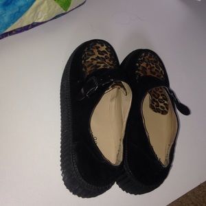 Black Cheetah print creepers