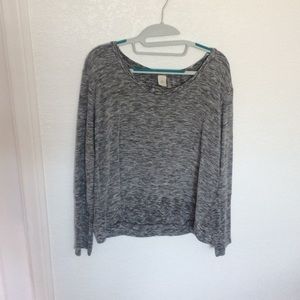 A grey heathered super soft sweater