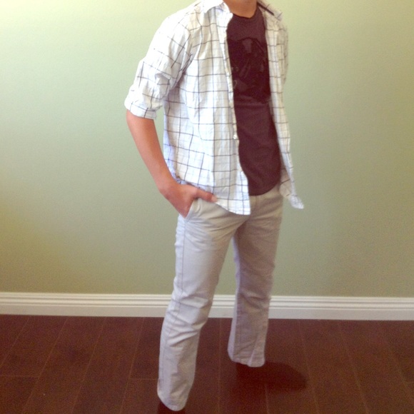 🔥Very Lit Sale🔥Striped Plaid Button Down - Picture 1 of 4