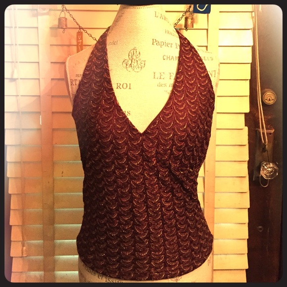 Disco fabulous shimmery halter from Express. W/tag