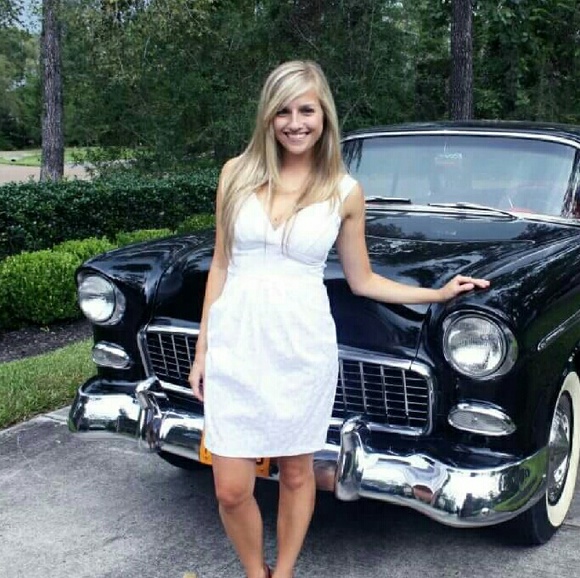 White Polka-dot Dress with pockets!