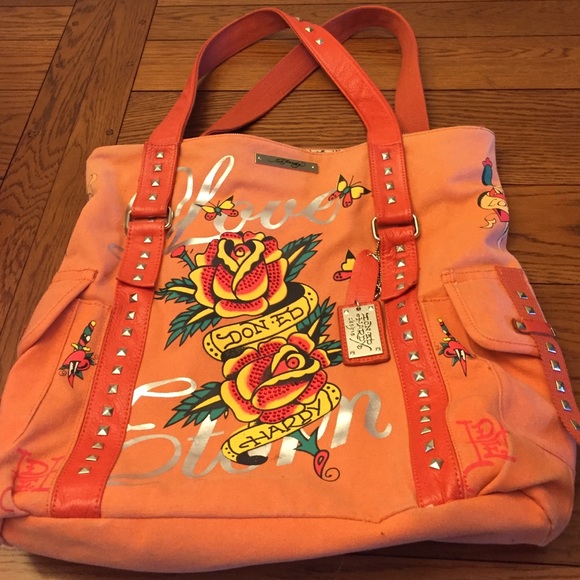 Large Ed Hardy tote bag