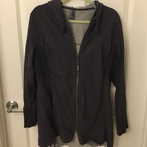 Eggplant colored zip up sweatshirt