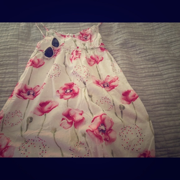 White flowery dress unsure of brand