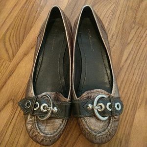 BCBG metallic loafers size 9