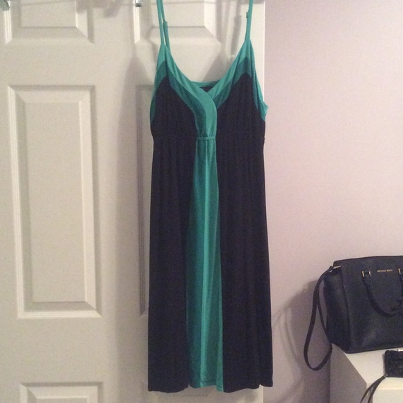 Black and green/seafoam dress