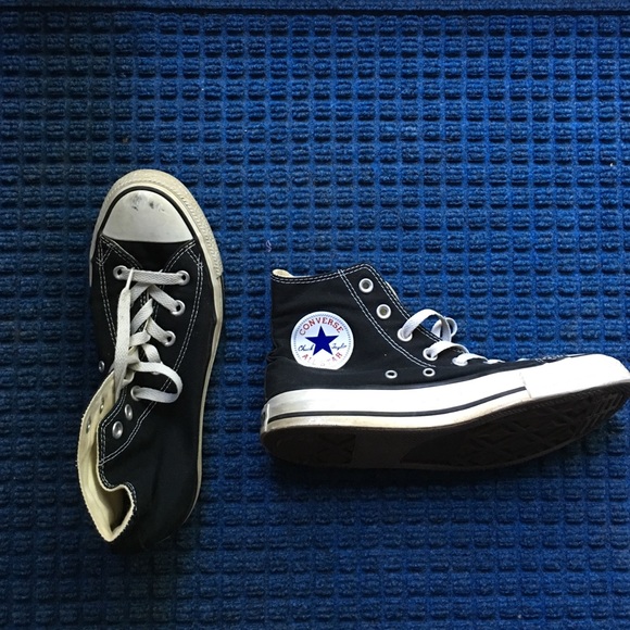 Black high top converse