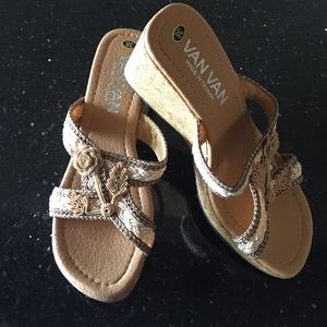 Brown and Beige wedges