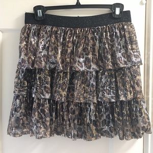 💥SALE NWT Elastic waist FUN sequined tiered skirt