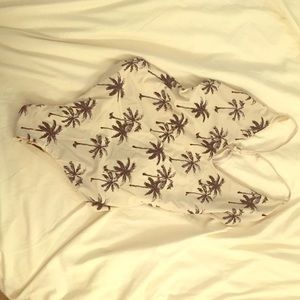 One piece palm swimwear