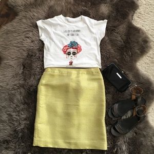 J. Crew Silk High Waist Skirt