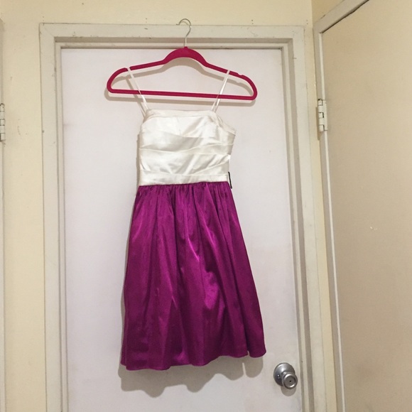 White and Pink formal Juniors dress