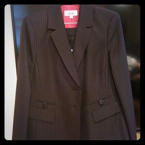 Black and Pink Pinstripe 2 pc Pantsuit