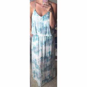 Watercolor maxi dress