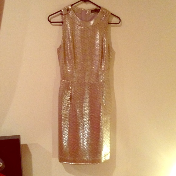 New! Banana Republic gold dress
