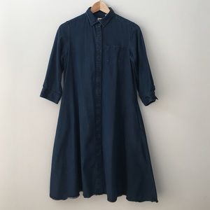 Uniqlo denim/chambray dress with pockets