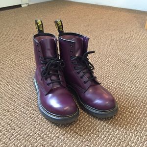 Doc Martens original purple boots