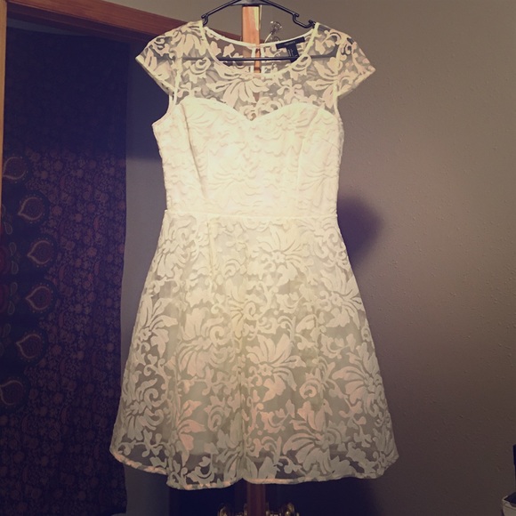 lace cream colored dress